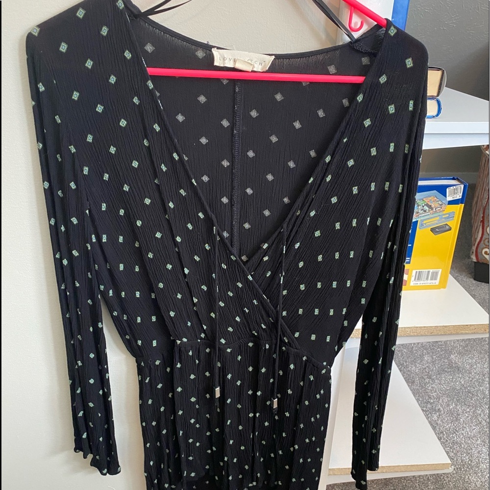 Love Stitch Black Romper Size Medium